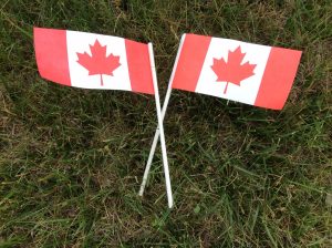 Canadian flags